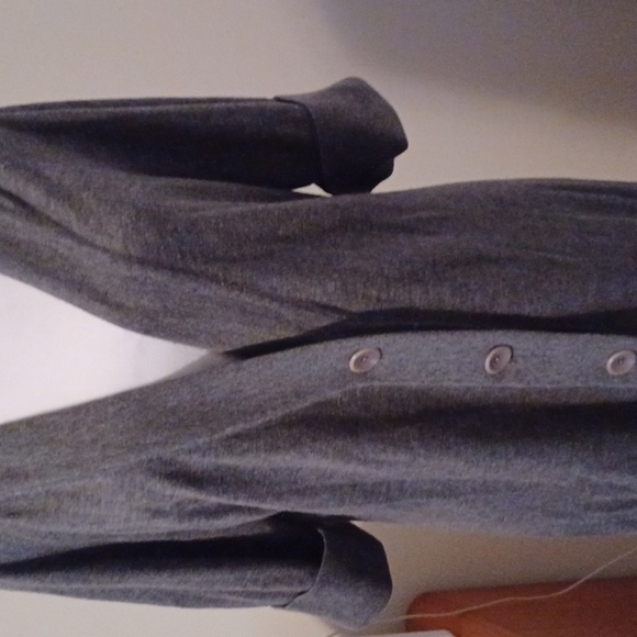 💙🌹Gray Cardigan Soft Knit Sweater Long Open Front - Picture 7 of 12